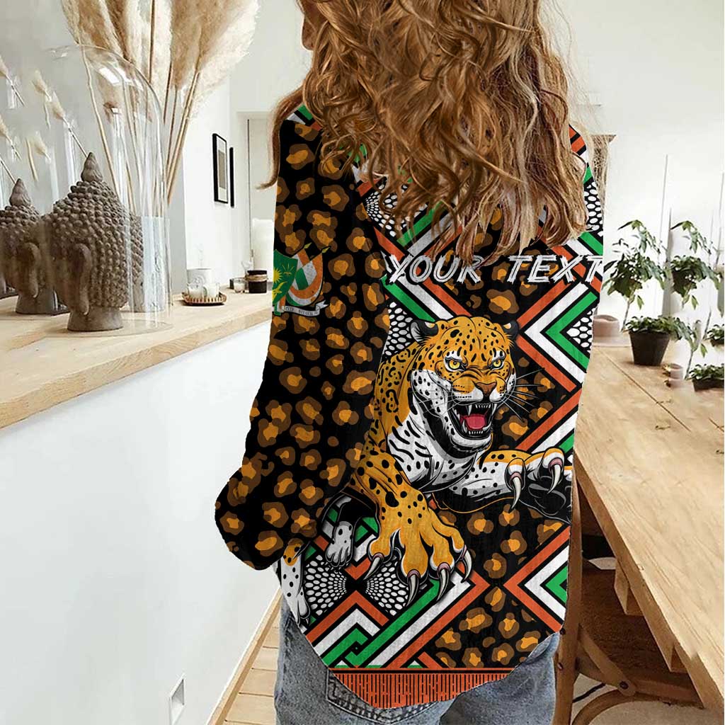 Personalized Niger Women Casual Shirt Leopard Ankara African Pattern - Wonder Print Shop
