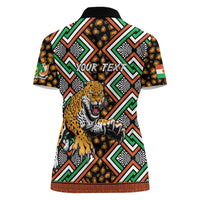 Personalized Niger Women Polo Shirt Leopard Ankara African Pattern - Wonder Print Shop
