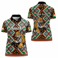 Personalized Niger Women Polo Shirt Leopard Ankara African Pattern - Wonder Print Shop