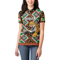 Personalized Niger Women Polo Shirt Leopard Ankara African Pattern - Wonder Print Shop