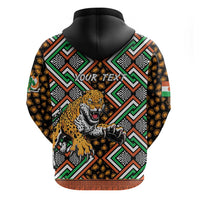 Personalized Niger Zip Hoodie Leopard Ankara African Pattern - Wonder Print Shop