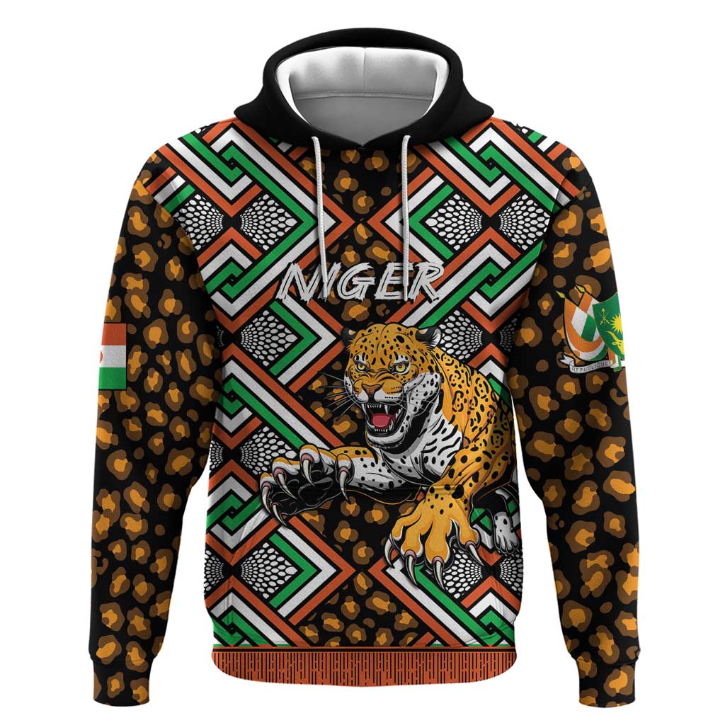 Personalized Niger Zip Hoodie Leopard Ankara African Pattern - Wonder Print Shop