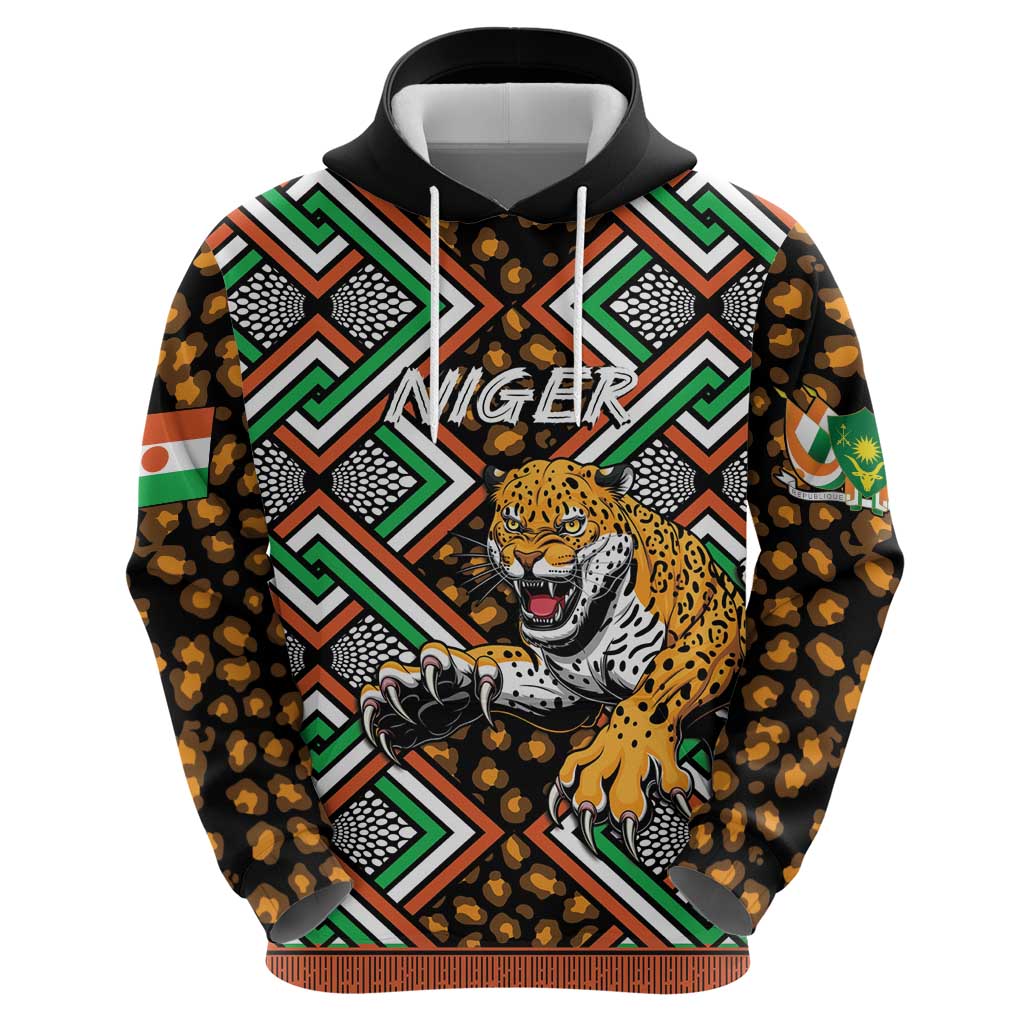 Personalized Niger Zip Hoodie Leopard Ankara African Pattern - Wonder Print Shop
