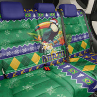 Brazil Christmas Back Car Seat Cover Toco Toucan Feliz Natal - Wonder Print Shop