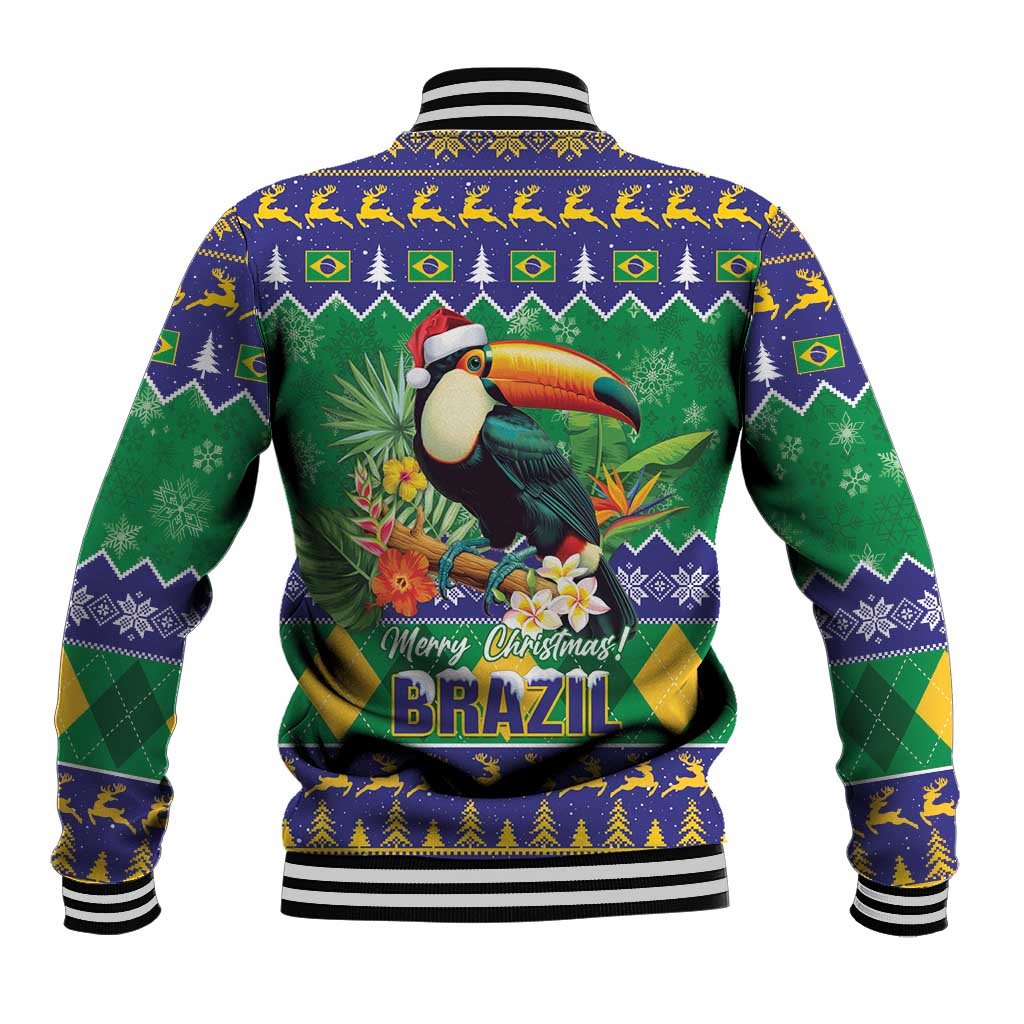 Brazil Christmas Baseball Jacket Toco Toucan Feliz Natal - Wonder Print Shop