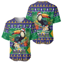 Brazil Christmas Baseball Jersey Toco Toucan Feliz Natal - Wonder Print Shop