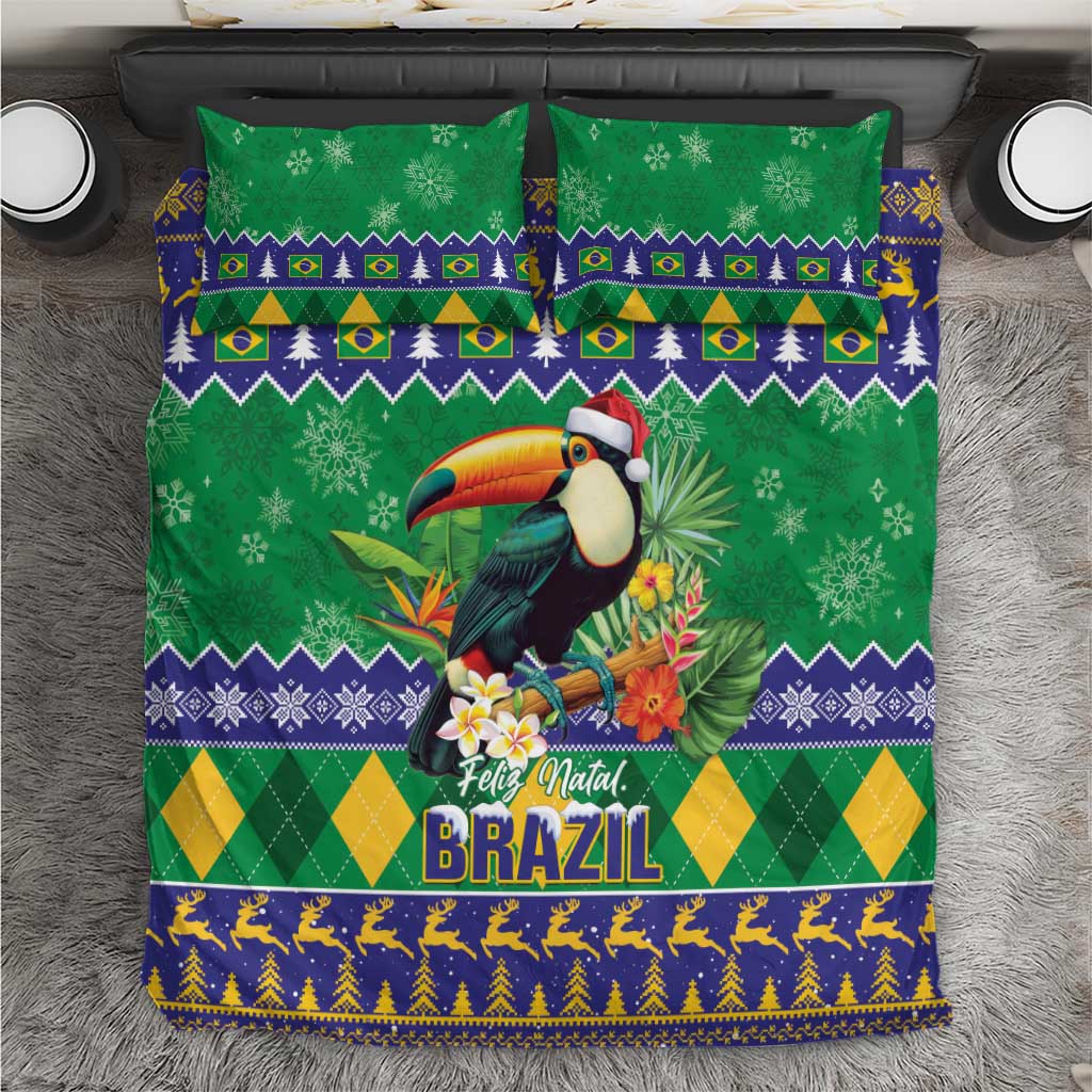 Brazil Christmas Bedding Set Toco Toucan Feliz Natal - Wonder Print Shop