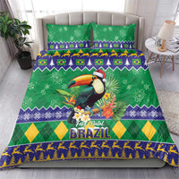 Brazil Christmas Bedding Set Toco Toucan Feliz Natal - Wonder Print Shop