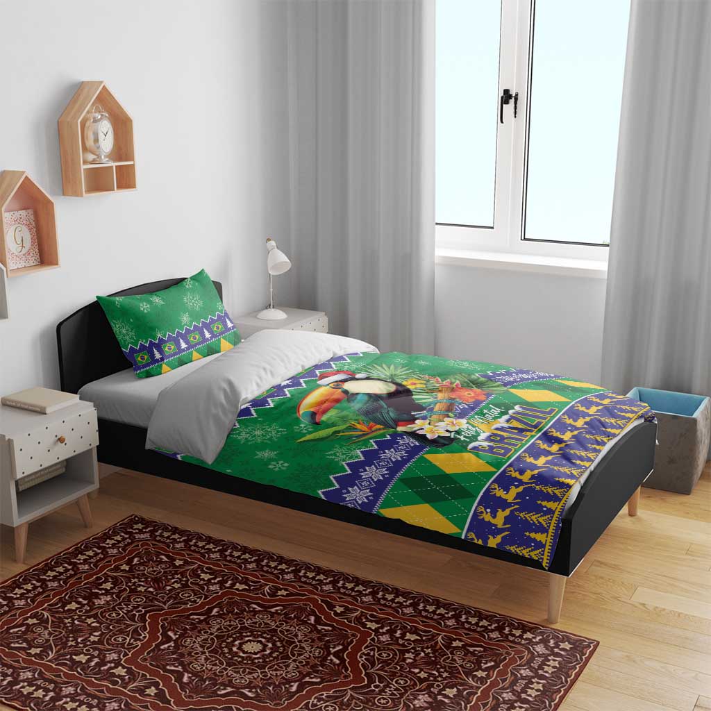 Brazil Christmas Bedding Set Toco Toucan Feliz Natal - Wonder Print Shop