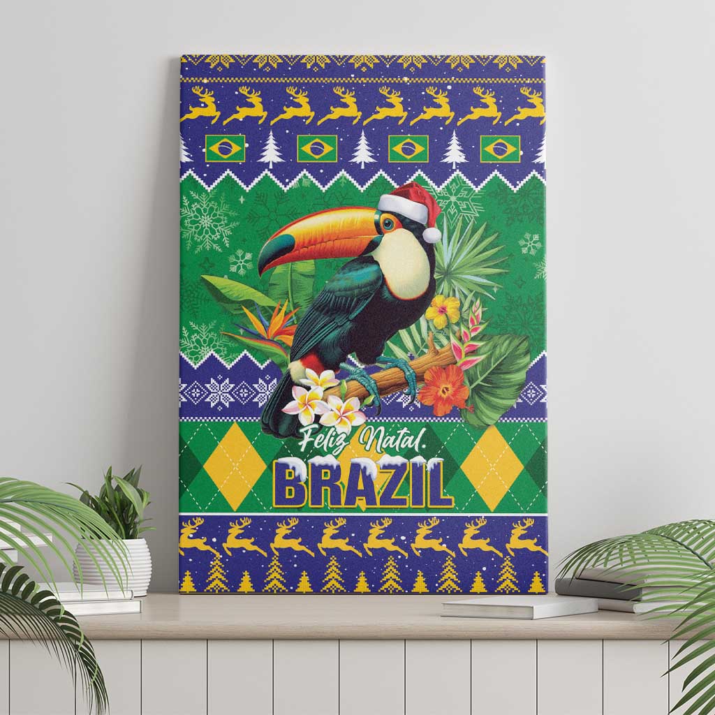 Brazil Christmas Canvas Wall Art Toco Toucan Feliz Natal - Wonder Print Shop