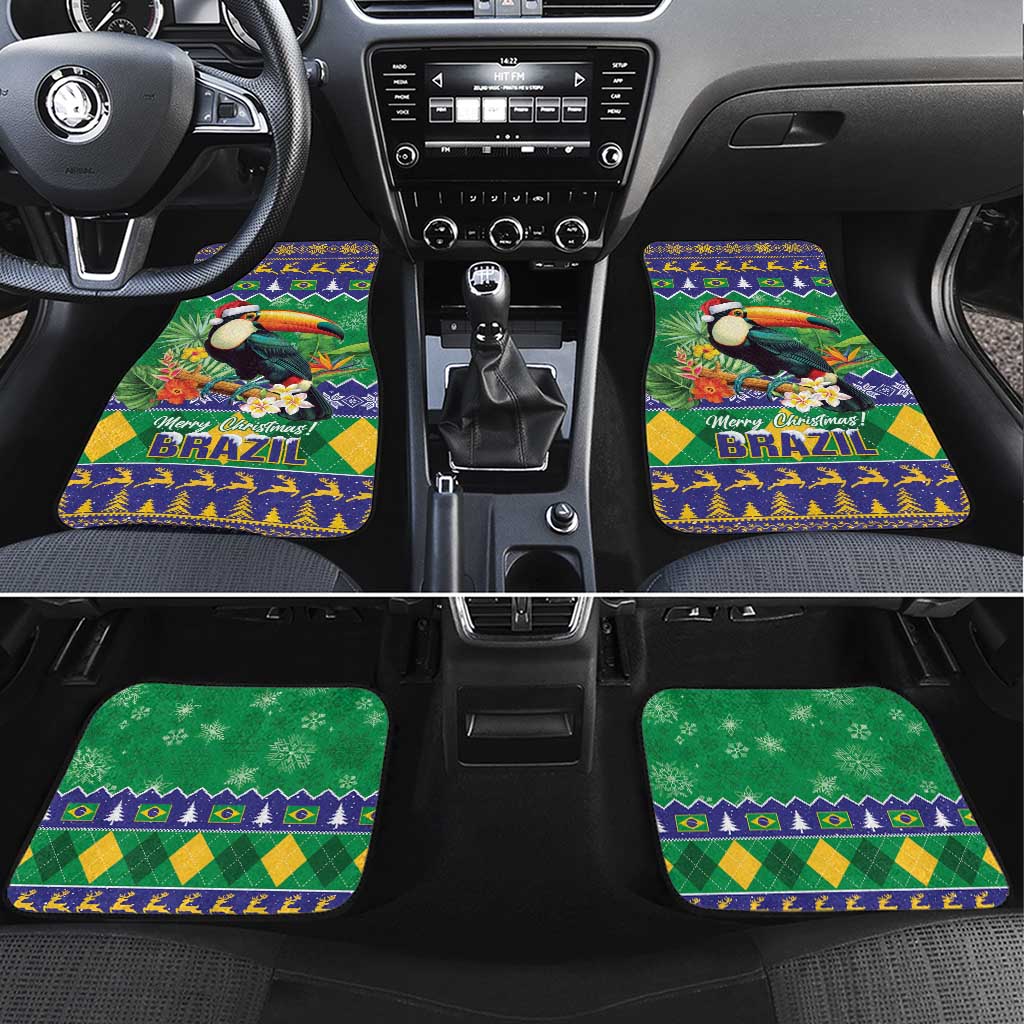 Brazil Christmas Car Mats Toco Toucan Feliz Natal - Wonder Print Shop