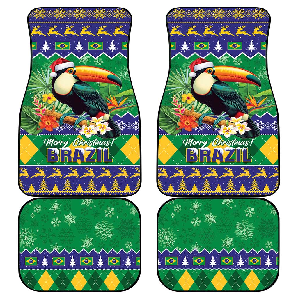 Brazil Christmas Car Mats Toco Toucan Feliz Natal - Wonder Print Shop