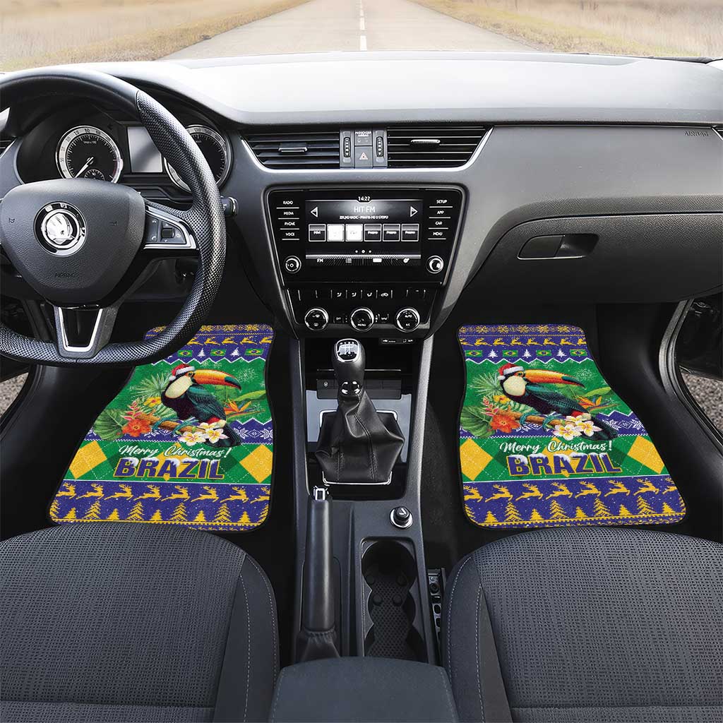 Brazil Christmas Car Mats Toco Toucan Feliz Natal - Wonder Print Shop