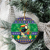 Brazil Christmas Ceramic Ornament Toco Toucan Feliz Natal - Wonder Print Shop