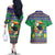 Brazil Christmas Couples Matching Off The Shoulder Long Sleeve Dress and Hawaiian Shirt Toco Toucan Feliz Natal - Wonder Print Shop