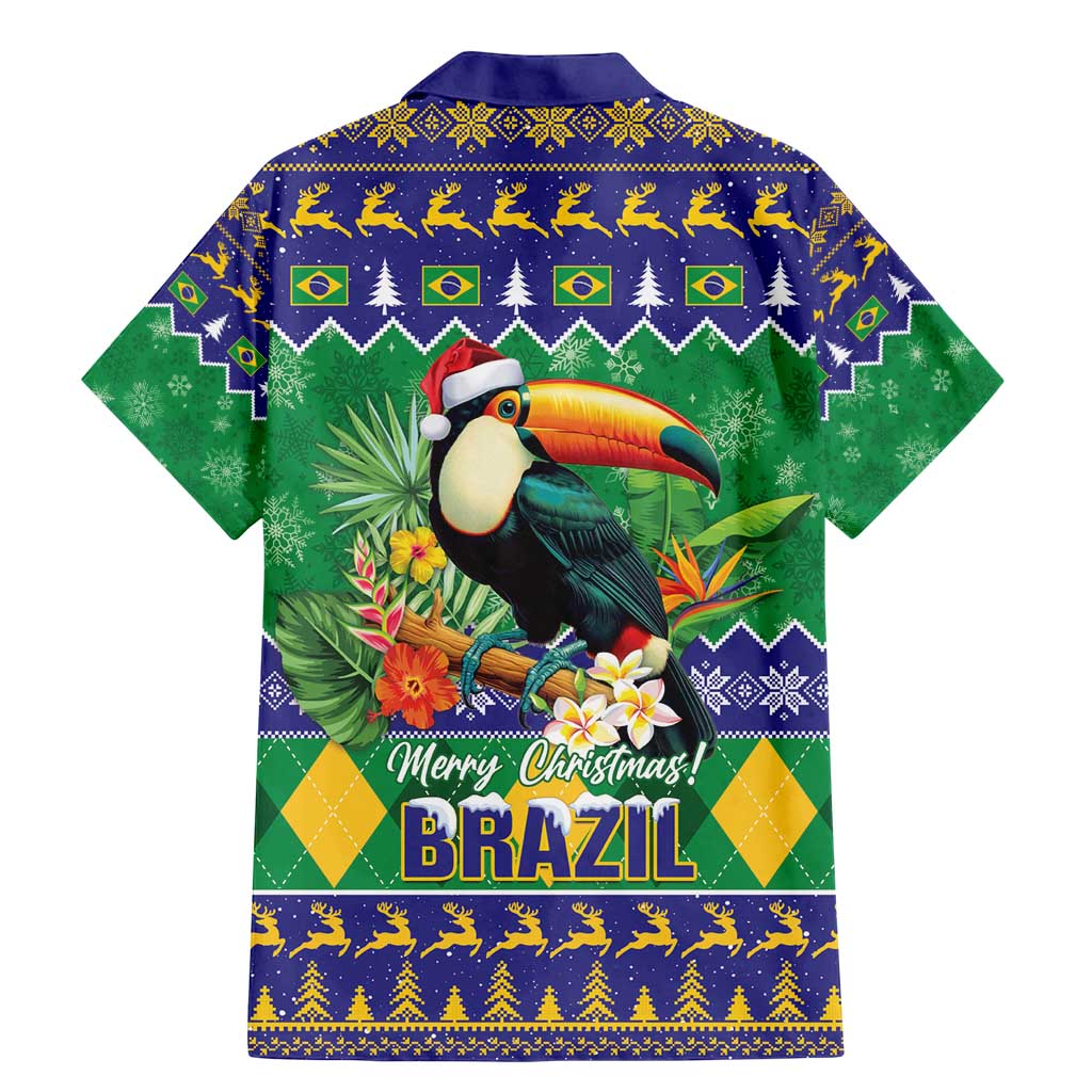 Brazil Christmas Family Matching Mermaid Dress and Hawaiian Shirt Toco Toucan Feliz Natal - Wonder Print Shop