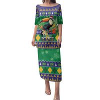 Brazil Christmas Family Matching Puletasi and Hawaiian Shirt Toco Toucan Feliz Natal - Wonder Print Shop