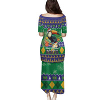 Brazil Christmas Family Matching Puletasi and Hawaiian Shirt Toco Toucan Feliz Natal - Wonder Print Shop