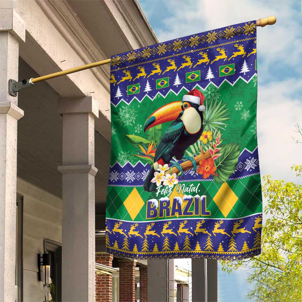 Brazil Christmas Garden Flag Toco Toucan Feliz Natal - Wonder Print Shop