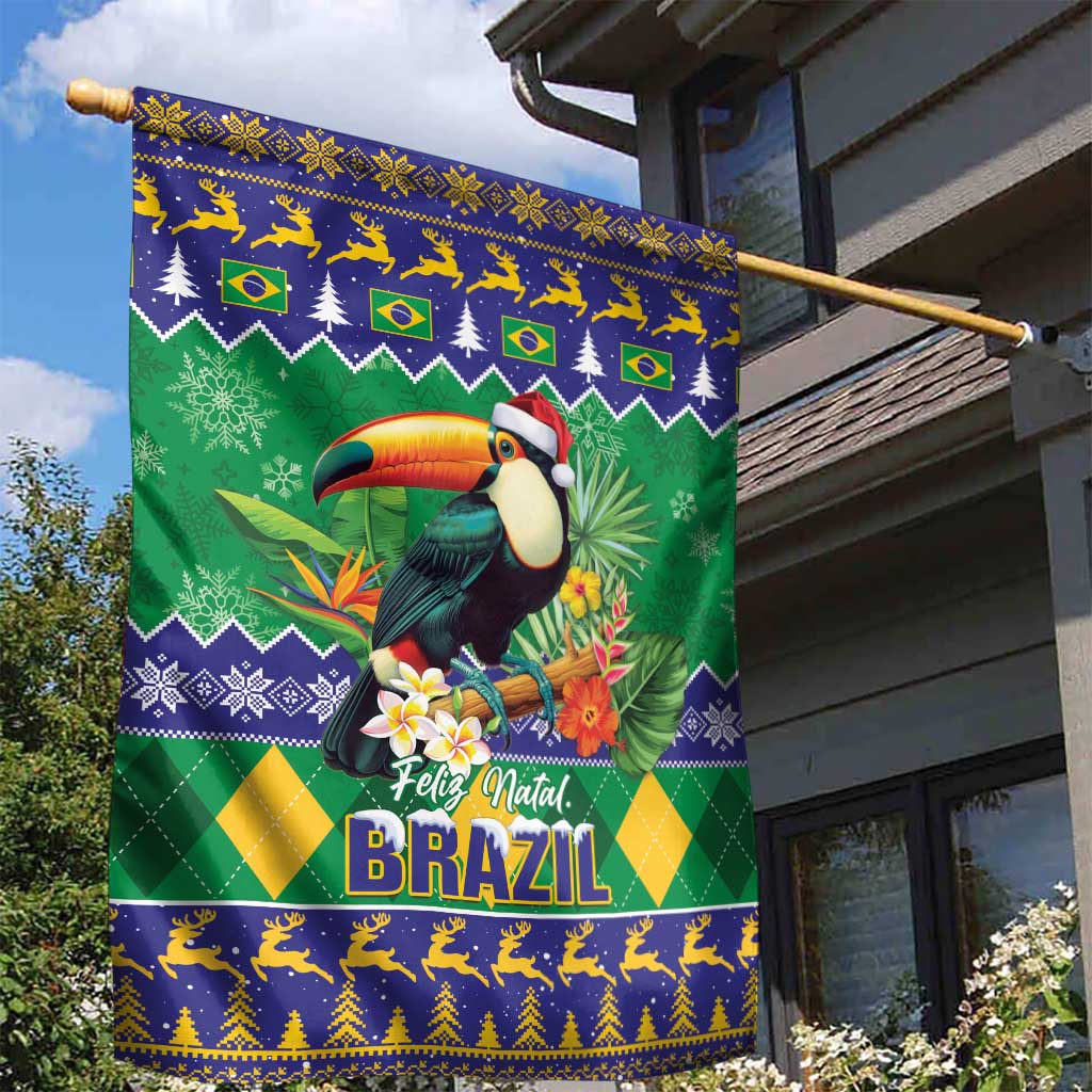 Brazil Christmas Garden Flag Toco Toucan Feliz Natal - Wonder Print Shop