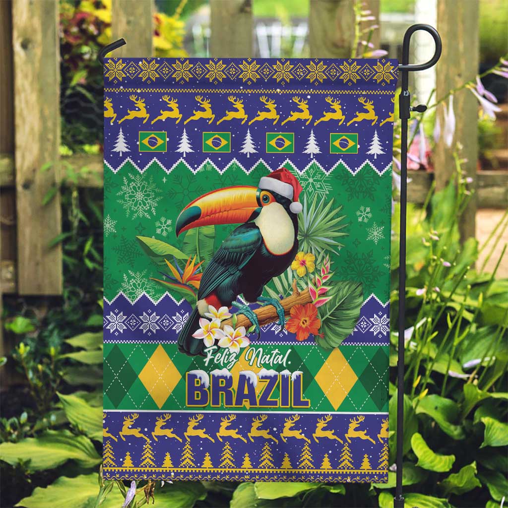 Brazil Christmas Garden Flag Toco Toucan Feliz Natal - Wonder Print Shop