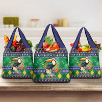 Brazil Christmas Grocery Bag Toco Toucan Feliz Natal