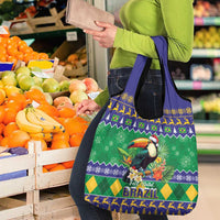 Brazil Christmas Grocery Bag Toco Toucan Feliz Natal