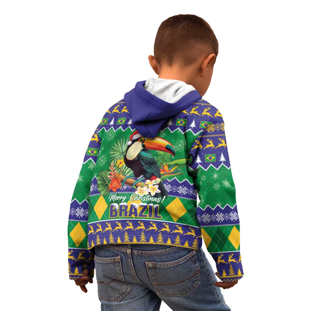 Brazil Christmas Kid Hoodie Toco Toucan Feliz Natal - Wonder Print Shop