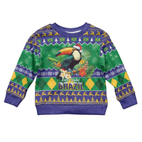 Brazil Christmas Kid Ugly Christmas Sweater Toco Toucan Feliz Natal - Wonder Print Shop