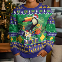 Brazil Christmas Kid Ugly Christmas Sweater Toco Toucan Feliz Natal - Wonder Print Shop