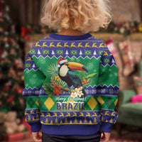 Brazil Christmas Kid Ugly Christmas Sweater Toco Toucan Feliz Natal - Wonder Print Shop