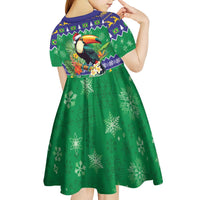 Brazil Christmas Kid Short Sleeve Dress Toco Toucan Feliz Natal - Wonder Print Shop