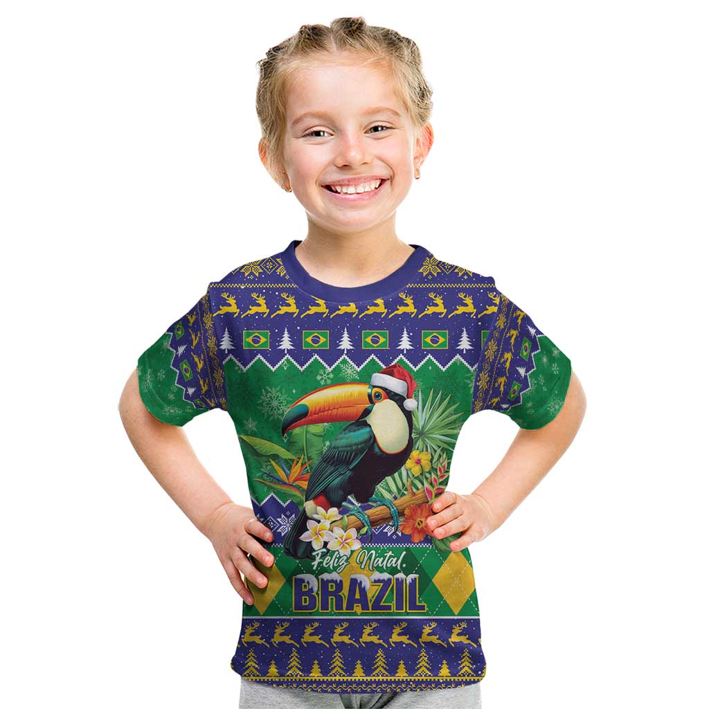 Brazil Christmas Kid T Shirt Toco Toucan Feliz Natal - Wonder Print Shop