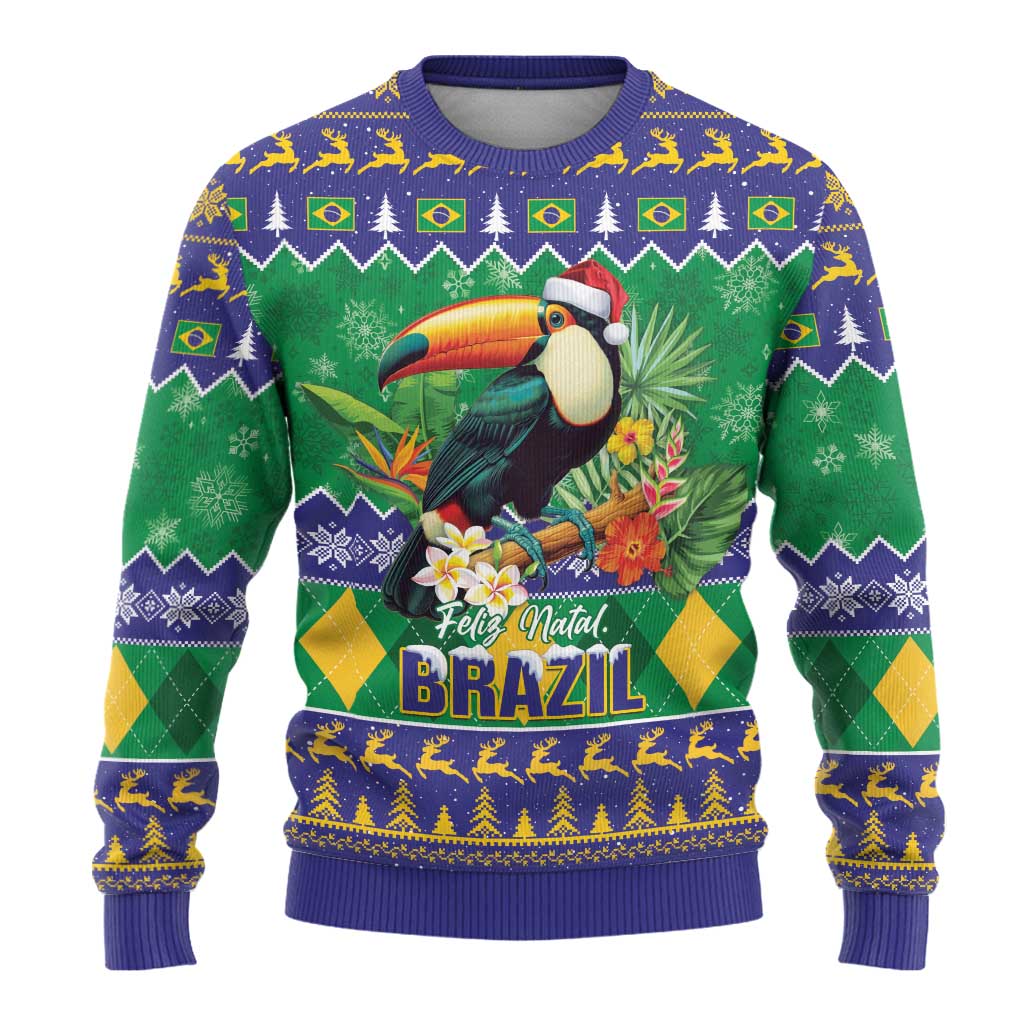 Brazil Christmas Ugly Christmas Sweater Toco Toucan Feliz Natal - Wonder Print Shop