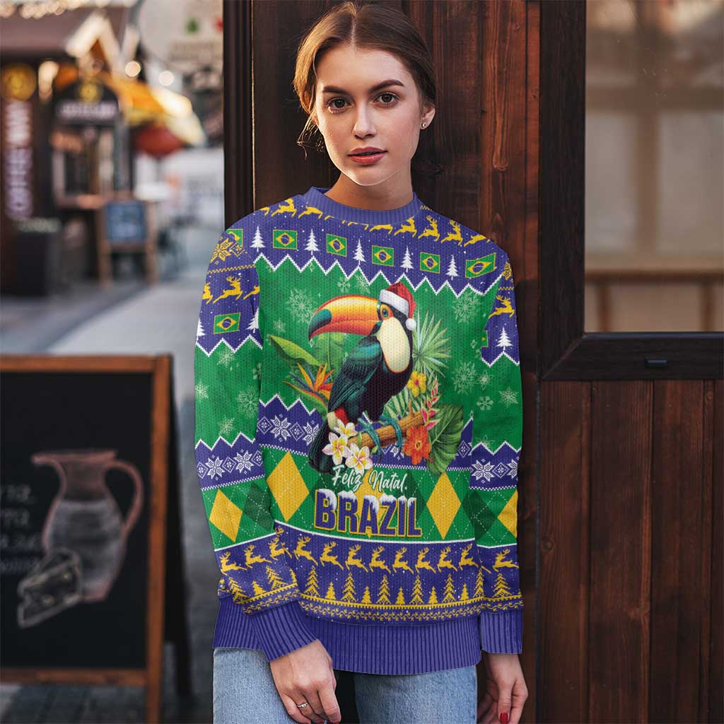 Brazil Christmas Ugly Christmas Sweater Toco Toucan Feliz Natal - Wonder Print Shop