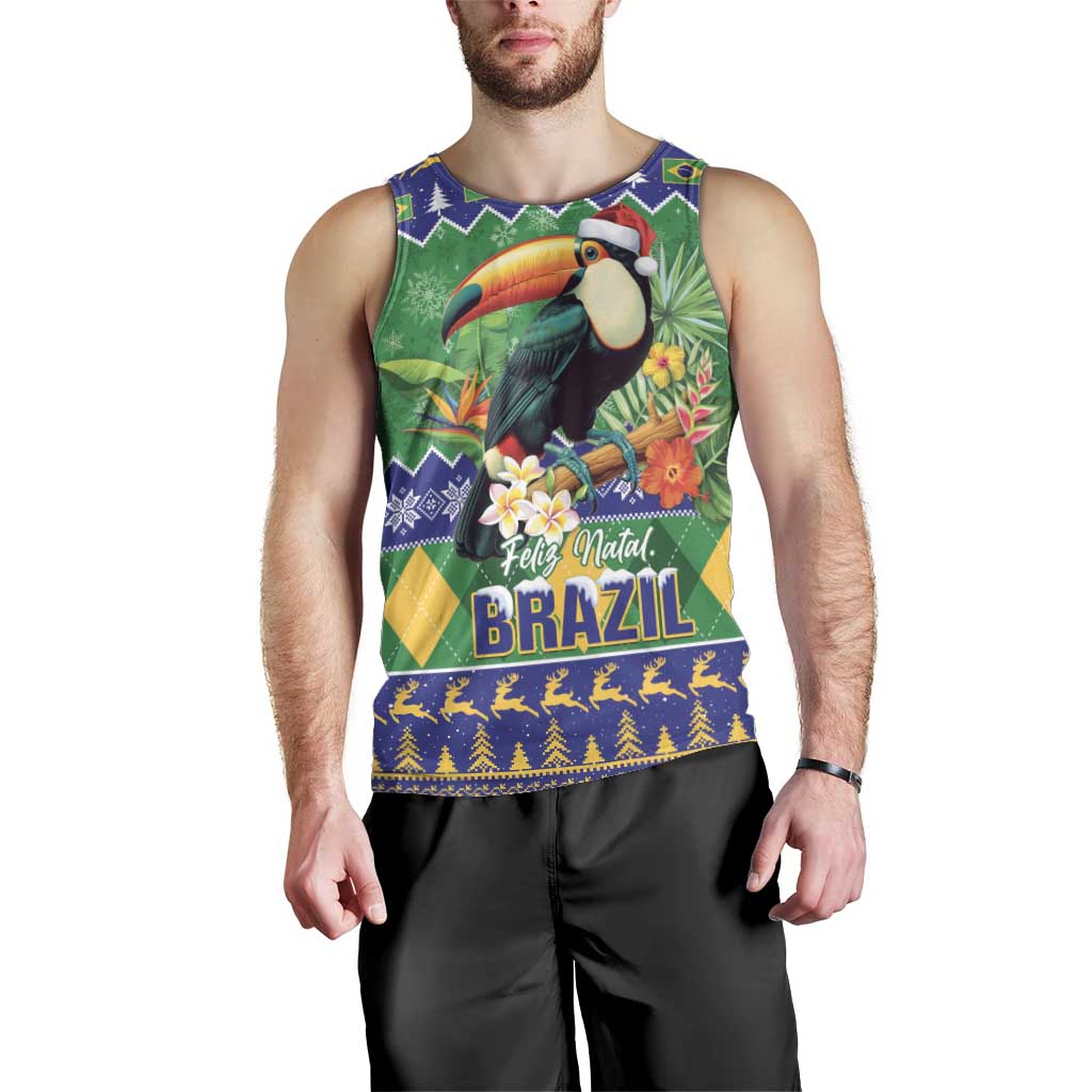 Brazil Christmas Men Tank Top Toco Toucan Feliz Natal - Wonder Print Shop