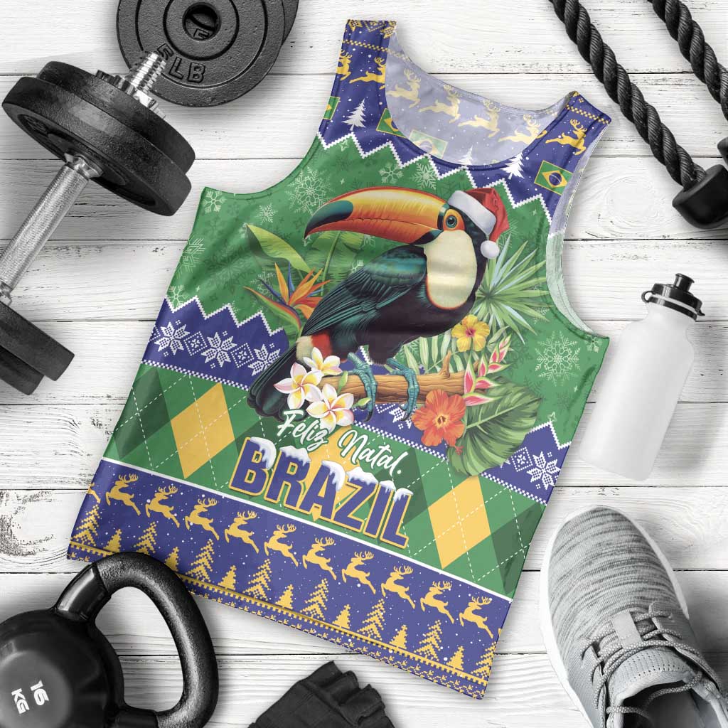 Brazil Christmas Men Tank Top Toco Toucan Feliz Natal - Wonder Print Shop
