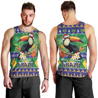 Brazil Christmas Men Tank Top Toco Toucan Feliz Natal - Wonder Print Shop