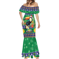 Brazil Christmas Mermaid Dress Toco Toucan Feliz Natal - Wonder Print Shop