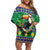 Brazil Christmas Off Shoulder Short Dress Toco Toucan Feliz Natal - Wonder Print Shop