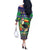 Brazil Christmas Off The Shoulder Long Sleeve Dress Toco Toucan Feliz Natal - Wonder Print Shop