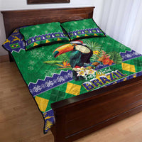 Brazil Christmas Quilt Bed Set Toco Toucan Feliz Natal - Wonder Print Shop