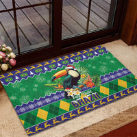 Brazil Christmas Rubber Doormat Toco Toucan Feliz Natal - Wonder Print Shop