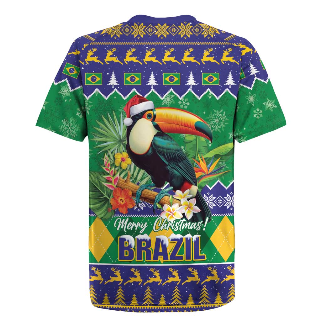 Brazil Christmas Rugby Jersey Toco Toucan Feliz Natal - Wonder Print Shop