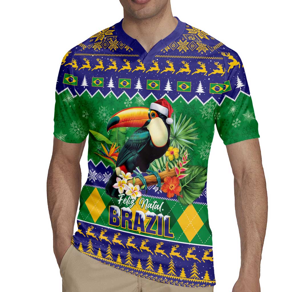 Brazil Christmas Rugby Jersey Toco Toucan Feliz Natal - Wonder Print Shop