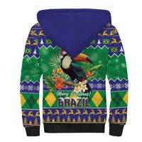 Brazil Christmas Sherpa Hoodie Toco Toucan Feliz Natal - Wonder Print Shop