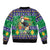 Brazil Christmas Sleeve Zip Bomber Jacket Toco Toucan Feliz Natal - Wonder Print Shop
