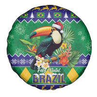 Brazil Christmas Spare Tire Cover Toco Toucan Feliz Natal - Wonder Print Shop