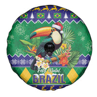 Brazil Christmas Spare Tire Cover Toco Toucan Feliz Natal - Wonder Print Shop