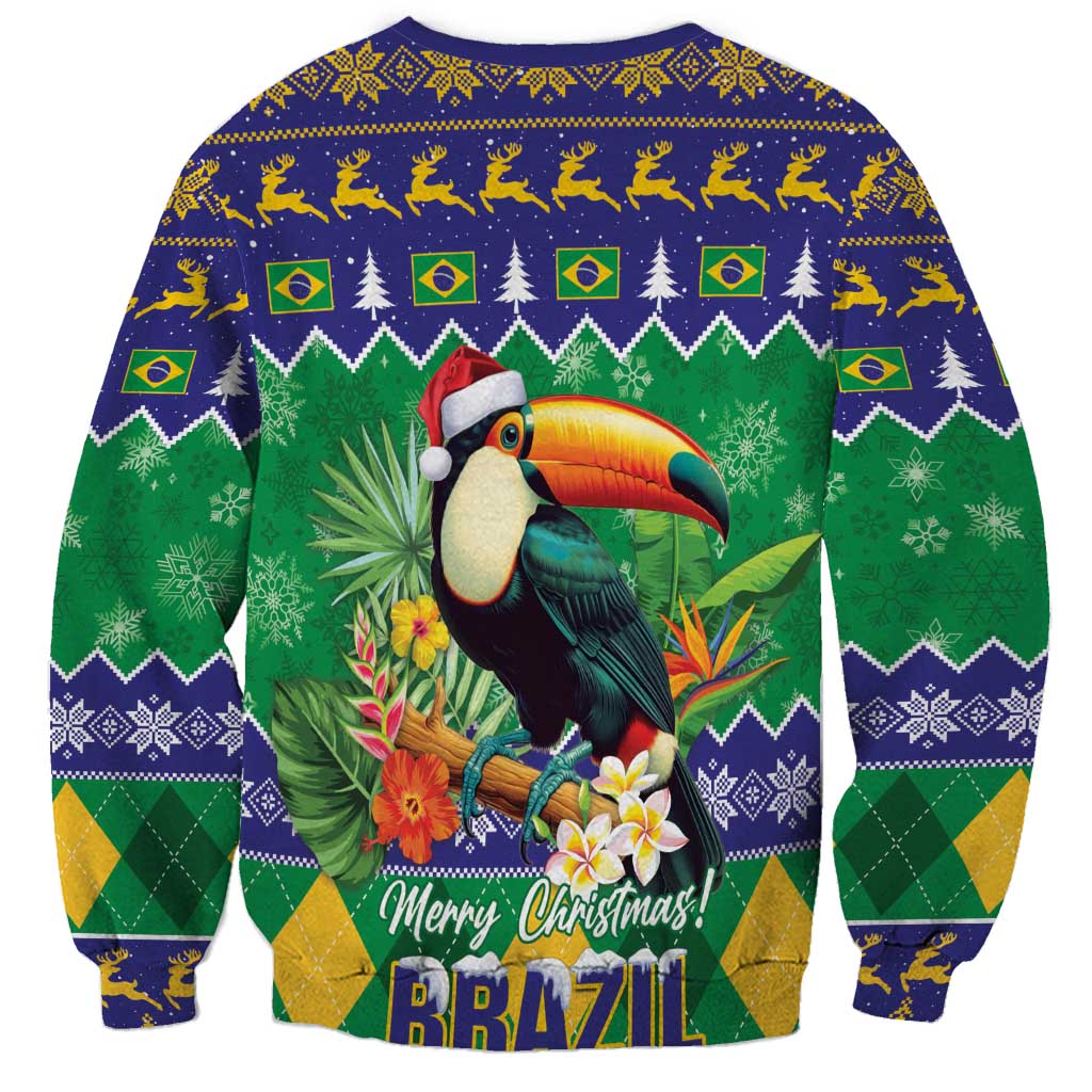 Brazil Christmas Sweatshirt Toco Toucan Feliz Natal - Wonder Print Shop